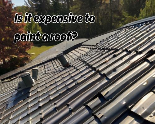 Paint covers part of the roof.