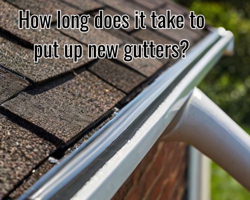 Downspout attached to roof edge.
