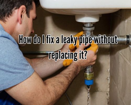 Plumber wrapping sealant on pipe leak.