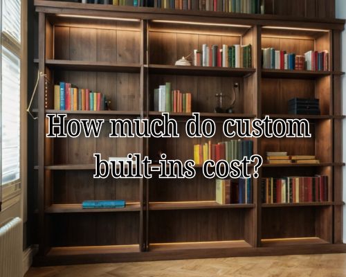 a custom built in library cabinet