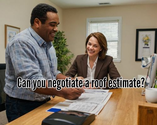 a roofing negotiation between contractor and client