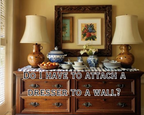 a dressed unattached to a wall