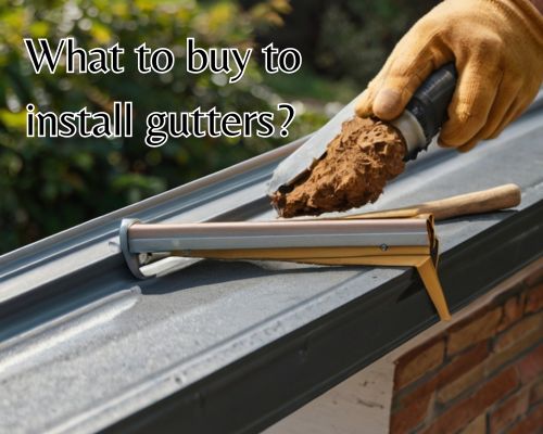 a gutter under installation