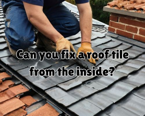 fixing a roof from the outside
